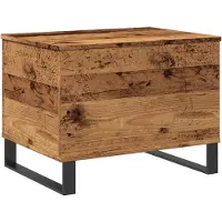 Syfax Mesa de centro madera de ingeniería envejecida 60x44,5x45 cm