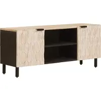 Syfax Mueble de TV con estante Acabado de Lavado 105 x 33 x 46 cm