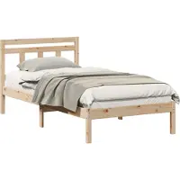 Syfax Estructura de cama Marrón 90 x 200 cm Madera de pino macizo