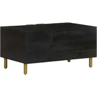 Syfax Mesa de centro madera contrachapada negro 80x50x40 cm