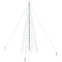 Syfax Árbol de Navidad LED EKENAS 400 cm 800 LED Blanco Frío Acero
