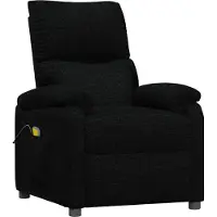 Syfax Sillón de masaje de tela negro