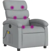 Sonstiges Sillón reclinable de masaje de tela gris claro