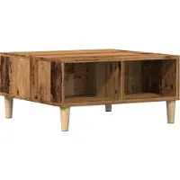 Syfax Mesa de centro madera de ingeniería envejecida 60x60x30 cm