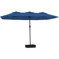 Syfax Sombrilla doble, color azul celeste, 449 x 265 cm
