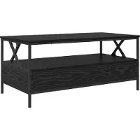 Syfax Mesa de Café Roble negro 100 x 51 x 45 cm Madera contrachapada