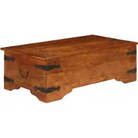 Syfax Mesa de centro madera maciza acacia acabado miel 110x55x35 cm