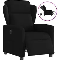 Syfax Sillón reclinable eléctrico de tela negro