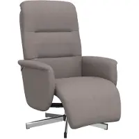 Syfax Sillón reclinable con reposapiés tela gris taupe