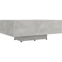 Syfax Mesa de centro madera ingeniería gris hormigón 85x55x31 cm