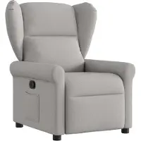 Syfax Sillón reclinable de tela gris nube