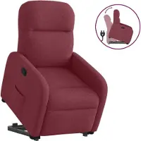 Syfax Sillón reclinable elevable tela rojo tinto