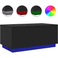 Syfax Mesa de centro con luces LED 90x50x40 cm
