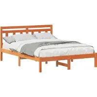 Syfax Estructura de cama Marrón 120 x 190 cm Madera de pino macizo