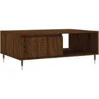 Syfax Mesa de centro madera de ingeniería roble marrón 90x60x35 cm
