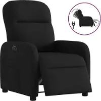 Syfax Sillón reclinable eléctrico de tela negro
