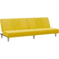 Syfax Sofá cama de tela amarillo claro