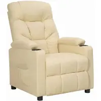 Prolenta Maison Exclusive: Sillón reclinable, color crema, tapizado en tela