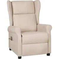 Syfax Sillón de masaje de tela color crema