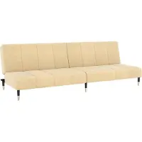 Syfax Sofá cama de 2 plazas terciopelo color crema