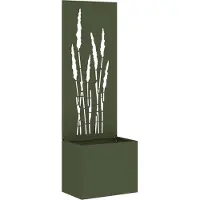 Syfax Pantalla de Privacidad para Jardín Verde oliva 50 x 32 x 150 cm