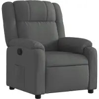 Syfax Sillón reclinable de tela gris oscuro