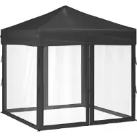 Syfax Carpa para fiestas plegable con paredes gris antracita 2x2 m