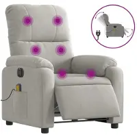 Sonstiges Sillón reclinable masaje eléctrico tela microfibra gris claro