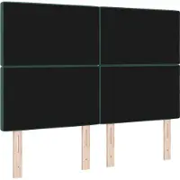 Syfax Cabecero LED con tiras LED Verde oscuro 144 cm Terciopelo