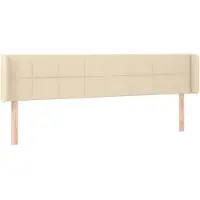 Syfax Cabecero de tela color crema 163x16x78/88 cm