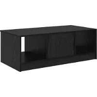 Syfax Mesa de Café Roble Negro 102 x 50 x 36cm Madera de ingeniería
