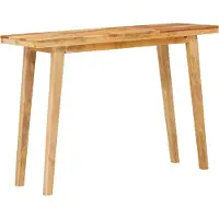 Syfax Mesa de comedor 110 x 35 x 75 cm Madera de mango maciza Natural