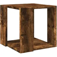 Syfax Mesa de centro madera de ingeniería roble ahumado 32x32x30 cm