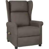 Syfax Sillón de masaje eléctrico tela marrón