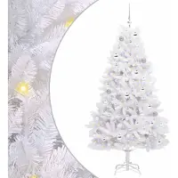 Syfax Árbol de Navidad artificial con ramas articuladas Blanco 180 cm