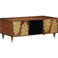 Syfax Mesa de Café Marrón miel 100 x 54 x 40 cm