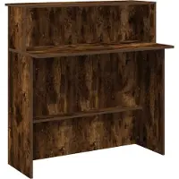 Syfax Mostrador de recepción roble ahumado 100x50x103,5 cm