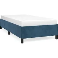 Syfax Estructura de cama sin colchón terciopelo azul oscuro 80x200 cm