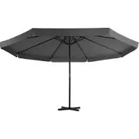 Syfax Sombrilla de jardín con palo de aluminio gris antracita 500 cm