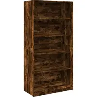 Syfax Armario madera contrachapada color roble ahumado 100x50x200 cm