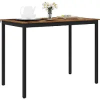 Syfax Mesa de barra de pie Madera de ingeniería Rectangular