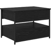 Syfax Mesa de Café Roble Negro 70 x 50 x 54.5 cm Madera de ingeniería