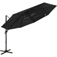 The Living Store Sombrilla Living Store con mástil de aluminio, 4 capas, color , 3x3 metros