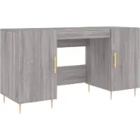 Syfax Escritorio gris Sonoma, 140x50x75 cm, fabricado en material de madera