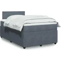 Prolenta Maison Exclusive - Base de cama con somier y colchón, color gris oscuro, 120x190 cm, tapizada en terciopelo