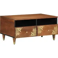 Syfax Mesa de Café Marrón miel 80 x 54 x 40 cm Madera de mango maciza
