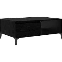 Syfax Mesa de Café Roble negro 90 x 60 x 35 cm Madera contrachapada