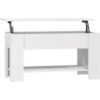 Syfax Mesa de centro madera de ingeniería blanco 101x49x52 cm