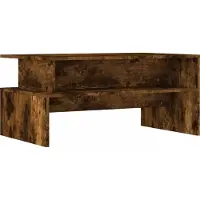 Syfax Mesa de centro madera ingeniería roble ahumado 90x55x42,5 cm
