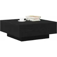 Syfax Mesa de Café Roble Negro 80 x 80 x 31 cm